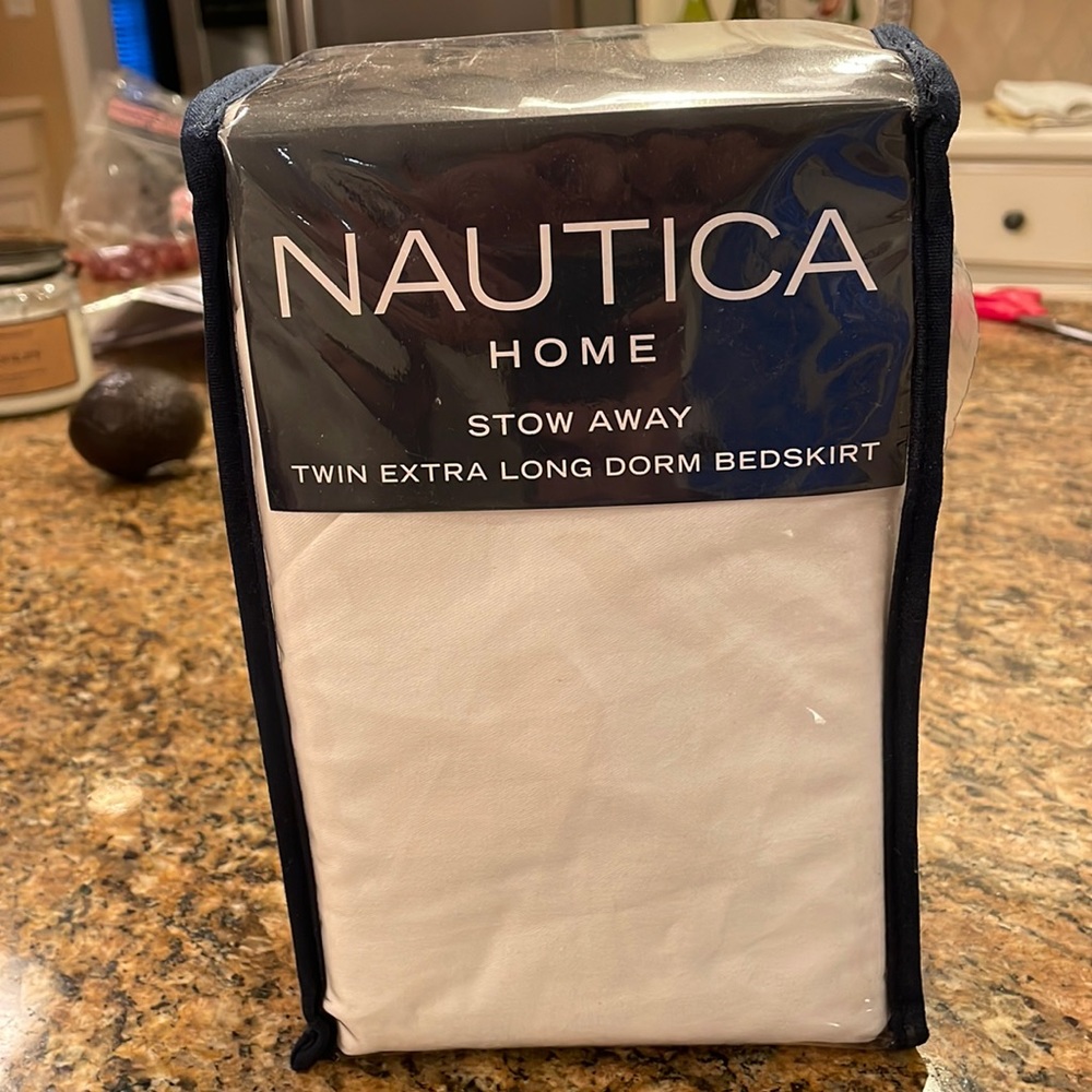 Nautica Twin Extra Long Dorm Bedskirt